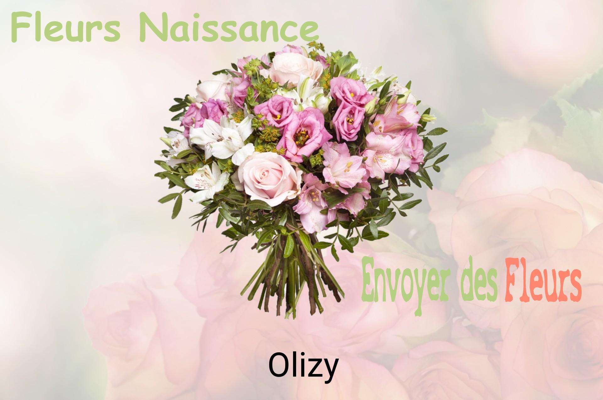 Bouquet de fleurs de naissance livré à Olizy